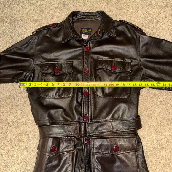 Men's XL Avirex The Cockpit Brown Leather Field Jacket Flight Bomber USA Made - Picture 6 of 8